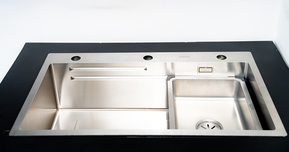 Chậu rửa chén 1 hố kèm khay HITA HDS7546T 75x46cm